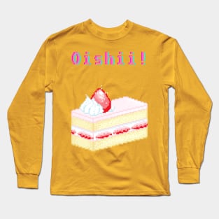 Kawaii Pixel Oishii Dream Dessert ( strawberry Shortcake ) Long Sleeve T-Shirt